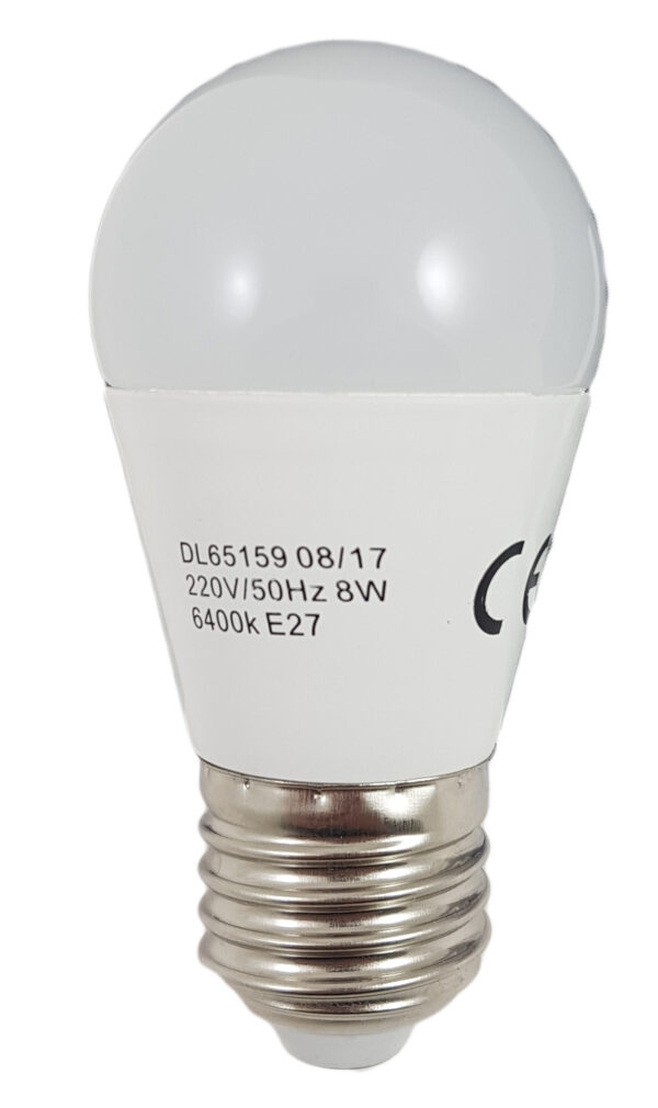 Bec LED Sferic E27, model G45, 8W=60W, 4100K, lumina neutra