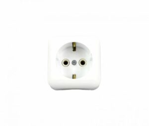 Priza simpla cu contact de protectie ELCO - montaj aparent