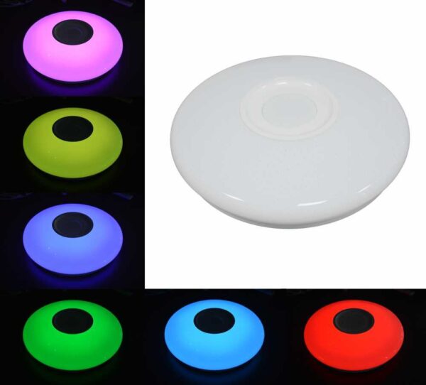 Plafoniera LED SMART cu muzica, Ø390, 24W, RGB+W