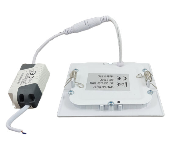 Spot LED Slim Patrat 120x120mm, 6W=40W, 2700K, lumina calda - imagine 2