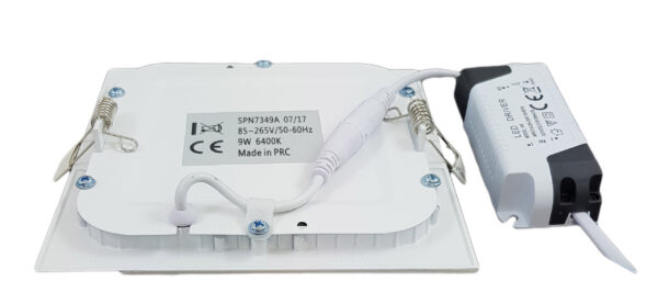 Spot LED Slim Patrat 150x150mm, 9W=60W, 6400K, lumina rece - imagine 2