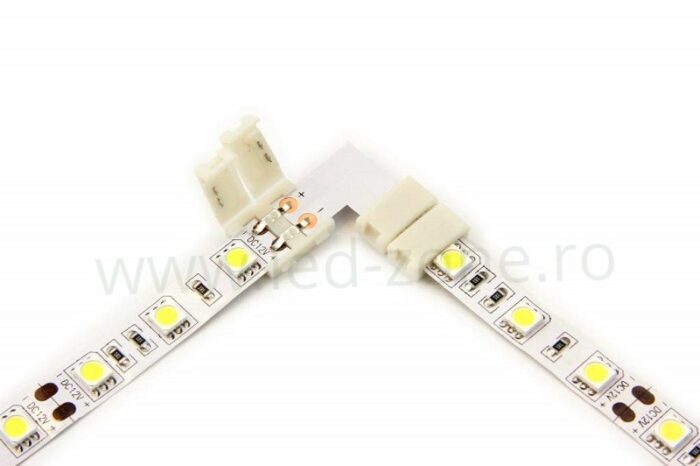 Conector Imbinare 2 Contacte Unghi 90 Banda LED 12V 10mm - imagine 3