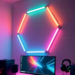 Hexagon LED Honeycomb RGB Digital Tuburi 440mm - imagine 4