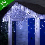 Instalatie LED Perdea Turturi 12x0.7m Exterior Fir Negru Cauciucat