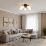 Lustra 5 Socluri E27 Neagra LZ5183