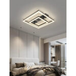 Lustra LED 60W Neagra 3 Functii Dimabila cu Telecomanda sau Telefon LZ9166-400
