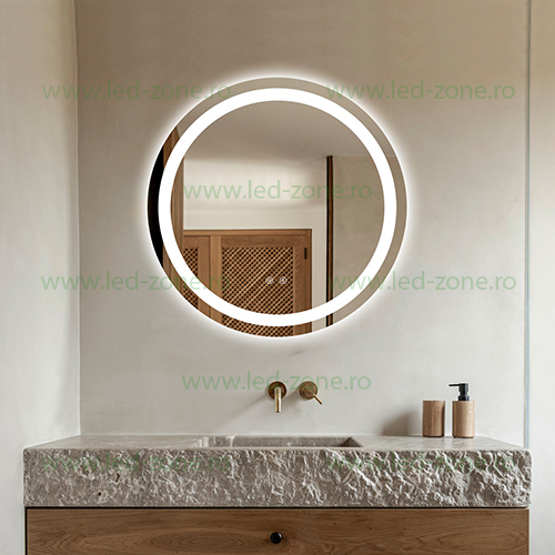 Oglinda Baie LED 60cm Touch Dezaburire LZJ112 Oglinda Baie LED 60cm Touch Dezaburire LZJ112 - imagine 1