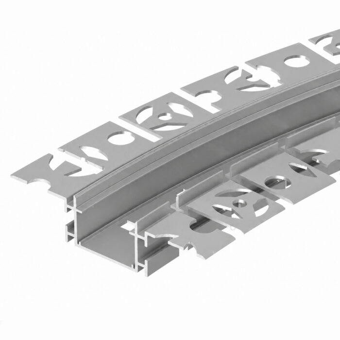 Profil Aluminiu Incastrat Sub Tencuiala 2M Flexibil 2 Directii 12MM - imagine 2