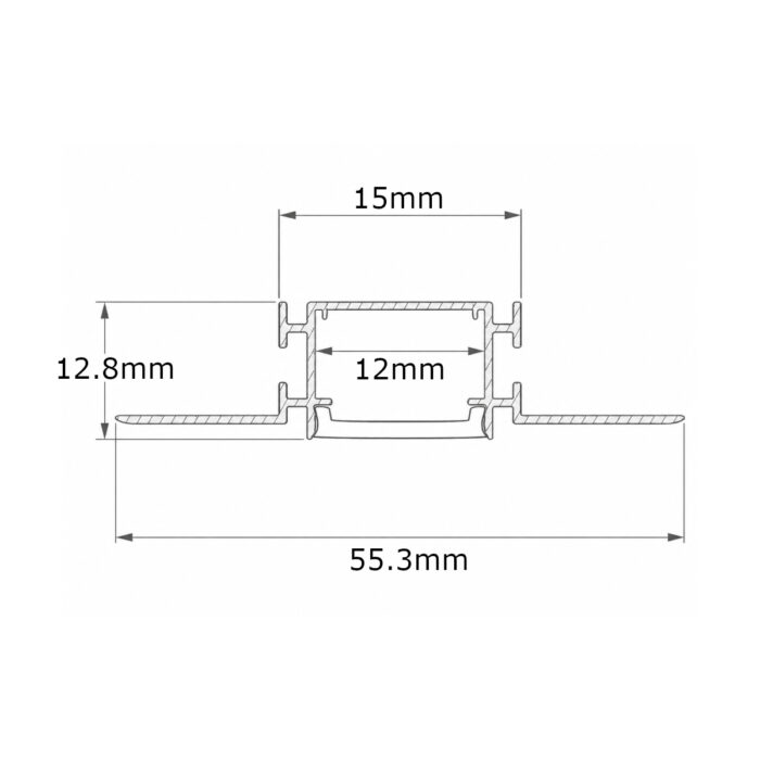 Profil Aluminiu Incastrat Sub Tencuiala 2M Flexibil 2 Directii 12MM - imagine 5